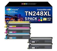 Paquete de 5 Cartuchos TN248XL compatibles con Brother TN-248 XL MFC-L3760CDW Toner Brother MFC-L3740CDW Toner MFC-L3740CDWE DCP-L3560CDW TN 248 DCP-L3520CDWE MFC-L8390CDW HL-L3240CDW HL-L32220CDW