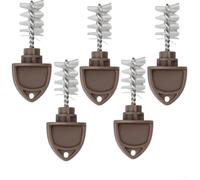 Paquete de 5 cepillos de grifo de cerveza, limpiador de boquilla de barril con eje de acero inoxidable y cerdas de nailon para grifo de corriente, compatible con grifos de cerveza casera y comerciales