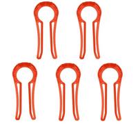 Paquete de 5 cerraduras de perilla de estufa, cerradura de estufa a prueba de bebés, cubierta de perilla de horno de seguridad portátil para niños, para cocina, restaurante, hogar, color naranja