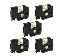 Paquete de 5 cintas de etiquetas P Touch púrpura azul rosa amarillo, Compatible con Brother Tze231 TZe 231 MQF31 MQ531 MQE31 Cassette laminado(5PKLemon Yellow)