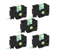 Paquete de 5 cintas de etiquetas P Touch púrpura azul rosa amarillo, Compatible con Brother Tze231 TZe 231 MQF31 MQ531 MQE31 Cassette laminado(5PK Mint Green)