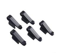Paquete de 5 clips para manguera de acuario para tubos de 8 a 16 mm, abrazadera de montaje segura de plástico ABS para líneas de filtro de sifón de cambio de agua (negro)