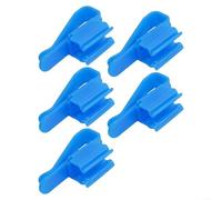 Paquete de 5 clips para manguera de acuario para tubos de 8 a 16 mm, abrazadera de montaje segura de plástico ABS para líneas de filtro de sifón de cambio de agua (azul)