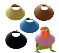 Paquete de 5 Collares antimordeduras para pájaros, Protectores de Cuello para Loros, Collar antimordeduras, Conos de recuperación Ajustables para pájaros, Loros