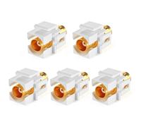 Paquete de 5 conectores BNC Keystone para cables BNC, conector de pared, adaptador de conector de cable Keystone SDI hembra/hembra con conector de TV.