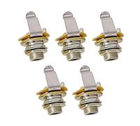 Paquete de 5 conectores de salida de guitarra, mejora de señales, Hardware de Metal para actualizaciones de confiabilidad, tuerca de puerto de salida de guitarra profesional