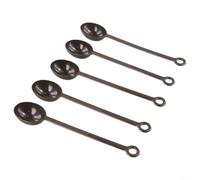 Paquete de 5 cucharas medidoras de café, cuchara de plástico de 10 g para espresso para cafetera Moka, marrón