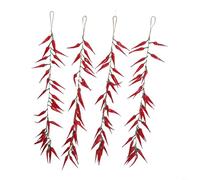 Paquete de 5 cuerdas colgantes de chile de imitación para decoración de granja, perfectas para comedor temático rústico y uso de sesión de fotos (C)