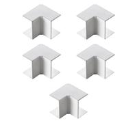 Paquete de 5 esquinas interiores para minicanalina 25 x 17 mm, blanco, de PVC, tecnopolímero de alta resistencia, mini canaletas, canal para cables eléctricos