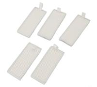 Paquete de 5 filtros lavables para aspiradora robótica Grundig VCR 4230 | Filtración, trampas, compatible con VCR 6230, color blanco, fácil de instalar