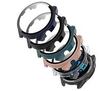 [Paquete de 5] Funda Compatible con Garmin Forerunner 965 con Protector de Pantalla de Vidrio Templado, Reloj Inteligente de protección Completa de policarbonato Duro para Hombres y Mujeres