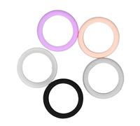 Paquete de 5 Fundas de Anillo Inteligente, compatibilidad Universal, Protector de Anillo Inteligente elástico antiarañazos de Silicona para Uso Diario, Negro, luz Blanca, Gris, (Metro)