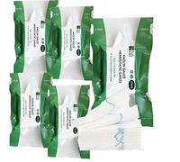 Paquete de 5 gasas estériles comprimidas plegadas en Z de 3,0" x 4,0 yardas, esenciales para primeros auxilios y para detener la hemorragia, para uso doméstico, médico y en emergencias tácticas.