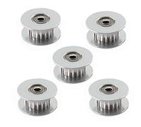 Paquete de 5 GT2 Polea de correa dentada Engranaje síncrono Rueda de aluminio para impresora 3D 20 dientes, 4 mm de diámetro, 6 mm de ancho
