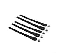 Paquete de 5 hebillas de correa de patinaje en línea con tornillos de abrazadera, bandas de energía de repuesto de polipropileno para patines de hielo, opciones redondas tipo T, color negro (redondo