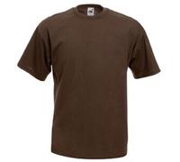 Paquete De 5 Hombre Fruit of The Loom Liso Valueweight Camiseta Cuello Redondo