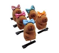 Paquete de 5 horquillas de felpa 3D de dibujos animados para el pelo, accesorios para el pelo, regalo para niñas y mujeres