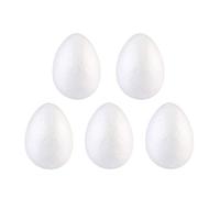 Paquete de 5 Huevos de poliestireno de 15 cm, Huevos Grandes para Manualidades, Huevos de Pascua, Huevos para Manualidades, Pintura, Bolas de poliestireno para Manualidades, Manualidades, Juguetes