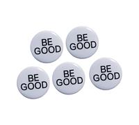 Paquete de 5 insignias redondas surtidas de ABS para chaquetas, bolsas y sombreros, botones decorativos, One Size, como se describe