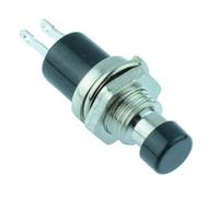 Paquete de 5 interruptores de botón momentáneos SPST, interruptor de encendido y apagado de metal con diámetro de corte de panel de 7 mm, 27,3 x 9,8 mm (alto x profundidad), para instalación de