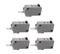 Paquete de 5 interruptores de límite KW3A, interruptor de viaje normalmente abierto para horno microondas, lavadora, olla arrocera, construcción de metal y PBT, 27,8 x 10,3 x 15,9 mm