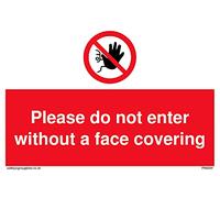 Paquete de 5 - Letrero de 150 x 100 mm - A6L por favor no entrar sin una cara