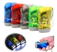 Paquete de 5 linternas de emergencia de manivela - 3 luces LED brillantes - ideal para camping, deportes al aire libre, coche, cortes de energía, kits de emergencia