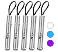 Paquete de 5 linternas recargables, mini linterna, linterna EDC ultracompacta, linterna de bolsillo de 500 lúmenes con 3 modos, linterna de inspección médica para camping al aire libre (Plata)