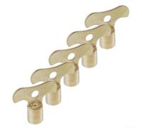 Paquete de 5 llaves de purga de radiador de hierro sólido diseñadas para válvulas de carrete cuadradas de 7 mm utilizadas en sistemas de calefacción domésticos y comerciales