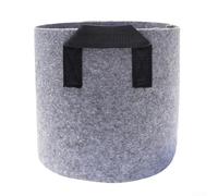 Paquete de 5 macetas redondas de tela no tejida para una salud óptima de las raíces, capacidad de 25 galones, excelente drenaje (5 galones)