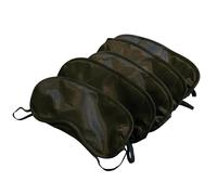 Paquete de 5 máscaras RHINORO Sleep para ojos, para viajes, siesta, camping (más opciones de color) (negro)