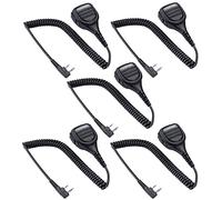 Paquete de 5 micrófonos de altavoz pesados con cable reforzado para radios Baofeng BF-F8HP BF-F9 UV-82 UV-82HP UV-82C UV-5R UV-5R5 UV-5RA UV-5RE UV-5X3 V2+ y Arcshell TYT Wouxun Kenwood Radios, micrófono de hombro
