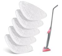 Paquete de 5 mopas de vapor compatibles con el cabezal de la mopa de vapor Vileda, ajuste perfecto, microfibra fina, lavable a máquina, lavado con agua, limpieza de alta eficiencia