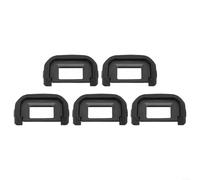 Paquete de 5 oculares de goma EF para Canon EOS 100D 1100D 550D 600D 650D 700D 1000D para REBEL XS XSi XTi, cubierta de copa negra para bloquear la luz perdida y reducir la fatiga ocular