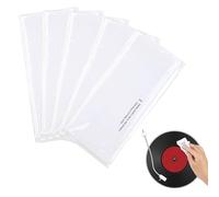 Paquete de 5 paños de limpieza de discos de vinilo, paño de limpieza antiestático de CD, 24 x 16,5 cm, microfibra absorbente súper suave, sin pelusas, paño blanco para reproductor de DVD VCD, juego de