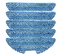 Paquete de 5 paños de microfibra para fregona Blaupunkt para robot aspirador Bluebot XPOWER+ - Almohadillas de limpieza reutilizables para suelos duros y depilación de mascotas - Kit de piezas de