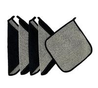Paquete de 5 paños exfoliantes para el hogar, spa, baño, ducha, masaje facial, cuerpo, doble cara, exfoliante y toalla de rizo suave