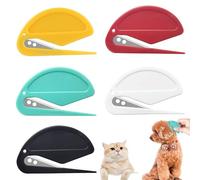 Paquete de 5 peines para desenredar mascotas, cepillo removedor de nudos de perro y gato, herramienta de aseo profesional para pelo mate, peine eficaz para desenredar, suministros esenciales para