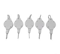 Paquete de 5 perchas retráctiles para plantas con gancho y cuerda de nailon, soporta macetas colgantes y cestas de hasta 15 kg, apto para uso en interiores (blanco)