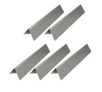 Paquete de 5 placas de calor para parrilla, tiendas de campaña, escudo de calefacción, textura de acero inoxidable, adecuadas para varios modelos de parrillas