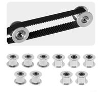 Paquete de 5 poleas tensoras de aluminio de alto rendimiento diseñadas para funcionar sin problemas con correas dentadas de ancho estándar (B)