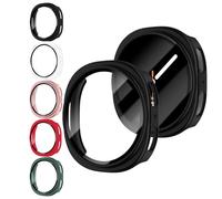 Paquete de 5 protectores de pantalla para Samsung Galaxy Watch 8 de 40 mm y 44 mm, protector de pantalla de vidrio templado transparente HD + cubierta de policarbonato duro, protección completa para