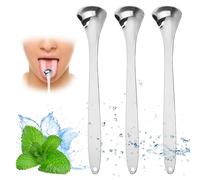 Paquete de 5 raspadores de lengua para adultos, reduce el mal aliento, rascador de lengua de metal, limpiador de lengua, raspador de lengua, rascador de lengua de acero inoxidable, limpiador de lengua
