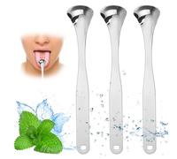 Paquete de 5 raspadores de lengua para adultos, reduce el mal aliento, rascador de lengua de metal, limpiador de lengua, raspador de lengua, rascador de lengua de acero inoxidable, limpiador de lengua