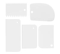 Paquete De 5 Raspadores De Plástico, Raspadores De Crema, Esparcidores De Crema, Herramientas Para Hornear, Herramientas De Decoración De Pasteles, Raspadores De Pasteles, Suministros De Cocina
