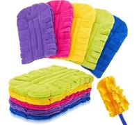 Paquete de 5 Recambios para Polvo Swiffer, Paño de Recambio Reutilizable para Fregona de Polvo de 360 Grados con Mango, Ideal para Polvo y Pelo de Mascotas
