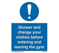 Paquete de 5 - Regala y cambia tu ropa antes de entrar y salir del gimnasio - 75 x 100 mm - A7P