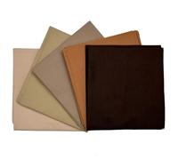 Paquete de 5 retales de tela de percal 100% algodón liso Designer Fat Quarter Bundle FQ para costura, patchwork, manualidades y quilting | 48,3 x 50,8 cm (50cm x 52cm) (Tonos tierra)
