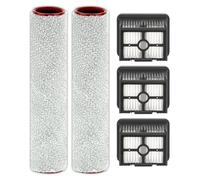 Paquete de 5 rodillos de cepillo de repuesto H15 Pro y filtros HEPA compatibles con aspiradora Dreame H15 Pro/H15 Mix/H12 Pro FlexReach Wet Dry, 2 rodillos de cepillo (sin mango), 3 filtros HEPA