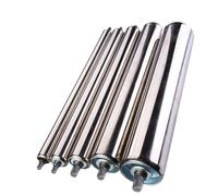 Paquete de 5 rodillos transportadores de 15.7 a 23.6 pulgadas de largo, 25 mm a 60 mm de diámetro para fábricas de carpintería, rodillos transportadores resistentes para un manejo eficiente de